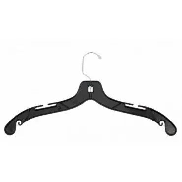 0132 - STANDARD BLACK PLASTIC TOP  17" HANGER PACK 100