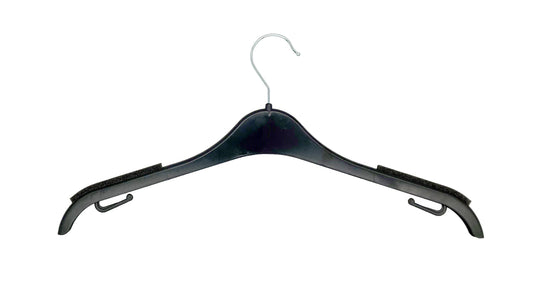 7800603 - CINTRE EN PLASTIQUE NOIR 16" AVEC MOUSSE ANTIDÉRAPANTE BOITE DE 100