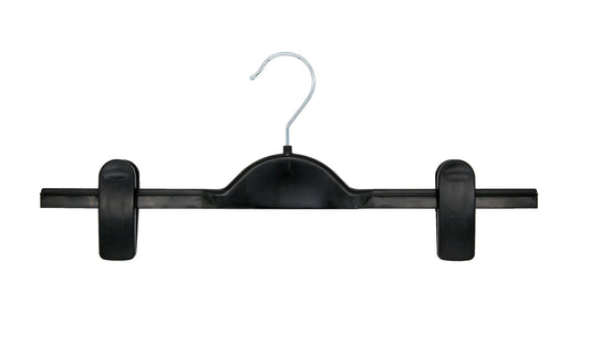0032- BLACK PLASTIC BOTTOM HANGER WITH SLIDING SOFT PADS 14" - Box of 100