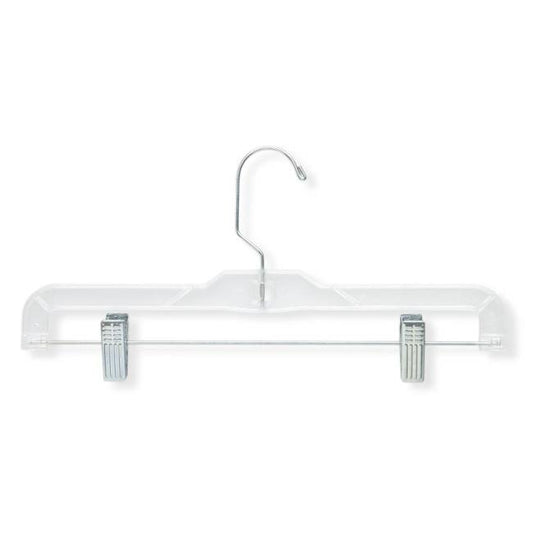 7810010 - CLEAR PLASTIC SKIRT & PANT HANGER 12" PACK 100