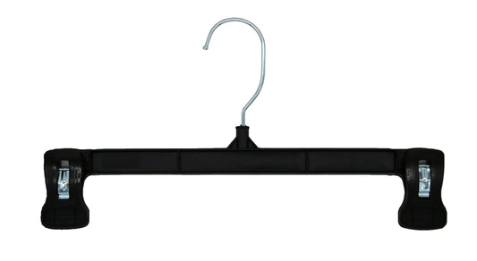 0024 - BLACK PLASTIC HANGERS 12" BOX OF 100
