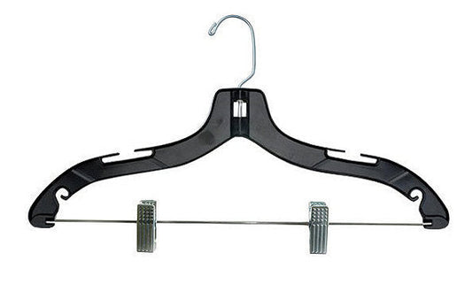 0031 - BLACK PLASTIC HANGERS 14" BOX OF 100