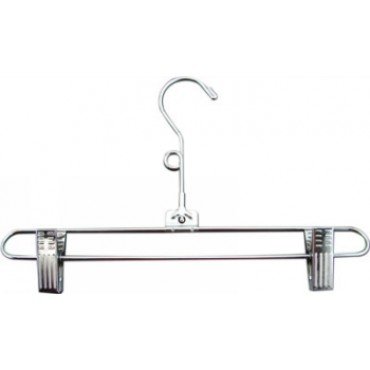 0085 - METAL SKIRT & PANT HANGER WITH LOOP 12"  PACK 100