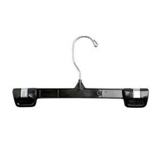 0080 - BLACK PLASTIC SKIRT & PANT 10" HANGER PACK 200