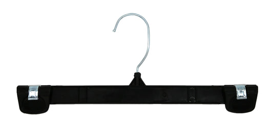0100 - PLASTIC SKIRT & PANT HANGER BLACK 12" PACK 200