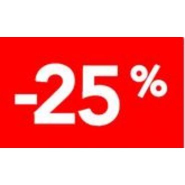 7900885 - ENSEIGNE -25% 2 FACE 7"X11" ROUGE
