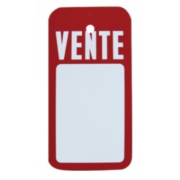 7910045 - TAG "VENTE" WITH SLIT PACK OF 1000