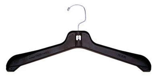0100 - BLACK PLASTIC 16.5" COAT HANGER PACK 125