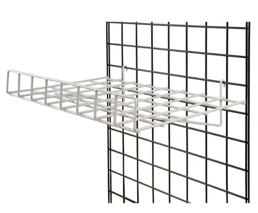 7535198 - STRAIGHT GRID SHELF WITH FRONT LIP WHITE 15"X24"