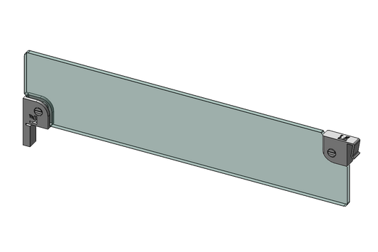 Gondola acrylic divider
