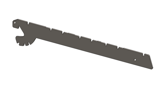 Gondola shelf bracket adjustable
