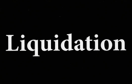7900748 - 7"H x 11"L SIGNE "Liquidation" DOUBLE FACE - NOIR