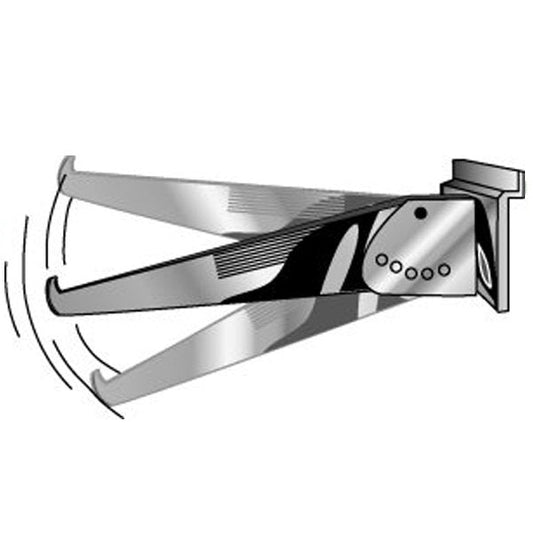 2420 - ADJUSTABLE SLATWALL BRACKET CHROME 12"