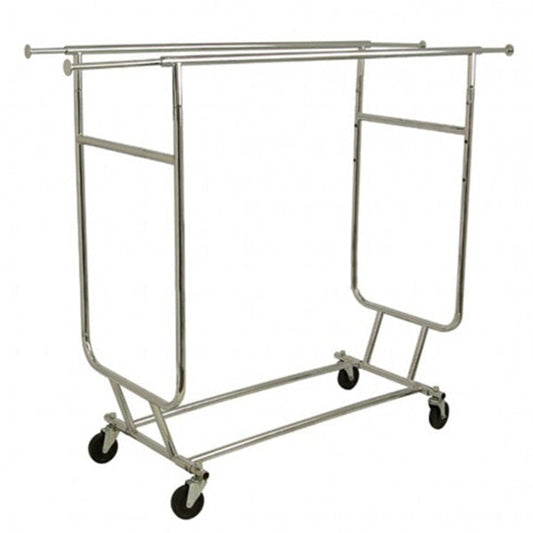 7300380 - PORTE-VÊTEMENTS RÉGLABLE DOUBLE RAIL CHROME