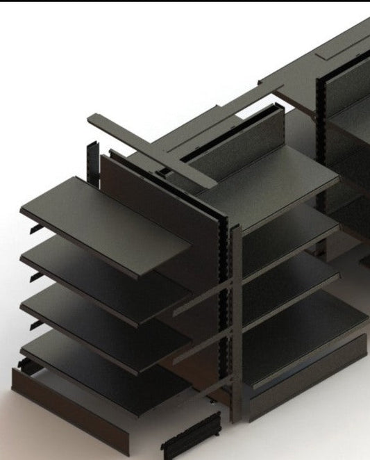 End-cap Gondola - perforated back panel
