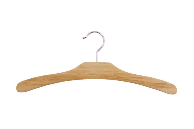 CINTRE EN BOIS NATUREL 16" ANTIDÉRAPANT PAQUET DE 100 (CATALOGUE) -- LIQUIDATION --