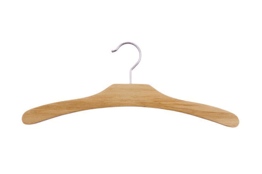 CINTRE EN BOIS NATUREL 16" ANTIDÉRAPANT PAQUET DE 100 (CATALOGUE) -- LIQUIDATION --