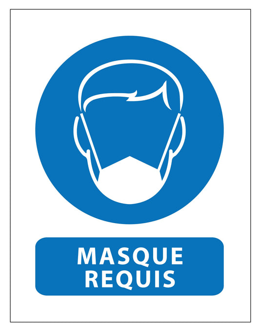 7900971 - AFFICHE - MASQUE REQUIS - 22"LX 28"H (RECTO-VERSO)