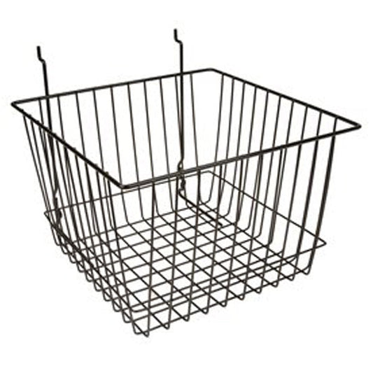 7231385 - DEEP SLATWALL MULTI BASKET BLACK 12"X12"X8"