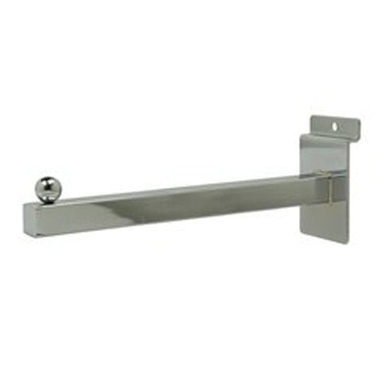 2066- STRAIGHT ARM  SLATWALL BRACKET CHROME 12"