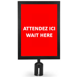 7001006 - PORTE-AFFICHE CADRE MÉTALLIQUE 7''X11'' POUR SUPPORT 7000103